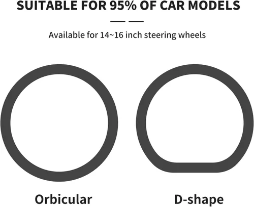 Miniatura 4 de Funda de volante de silicona elástica universal 30% más gruesa para volantes de 14", 15" y 16" - Agarre antideslizante y control mejorado