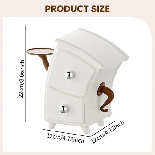 Miniatura 4 de Cosmetic Puff Organizer Drawer, Makeup Box, Dustproof Makeup Organiser, Cosmetic Dressing Table Organiser