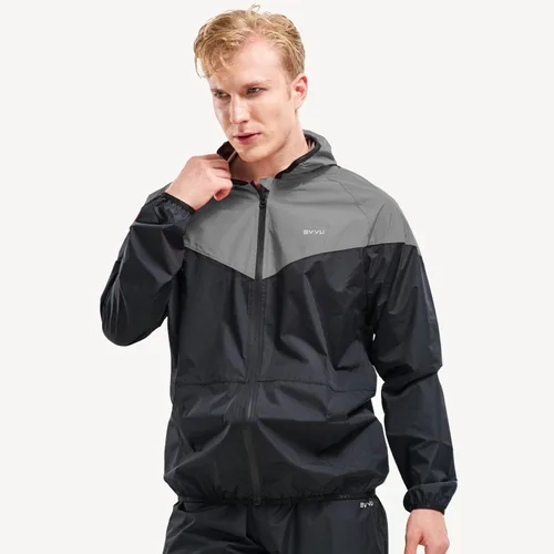 Miniatura 5 de BVVU Traje de sauna para hombre, con cremallera, con capucha, chaqueta de sauna, pantalones, gimnasio, entrenamiento, cuerpo completo