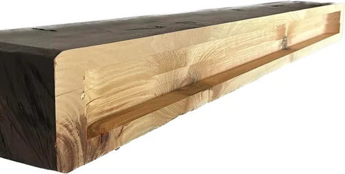 Miniatura 4 de J.H.Yoder Timbers 6" x 8" x 60" Viga de chimenea rústica maciza de madera de pino labrada a mano por artesanos Amish, de origen sostenible