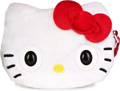 Miniatura 12 de Purse Pets, Sanrio Hello Kitty and Friends, Kuromi - Juguete interactivo para mascotas y bolso cruzado kawaii, más de 30 sonidos y reacciones, Negro