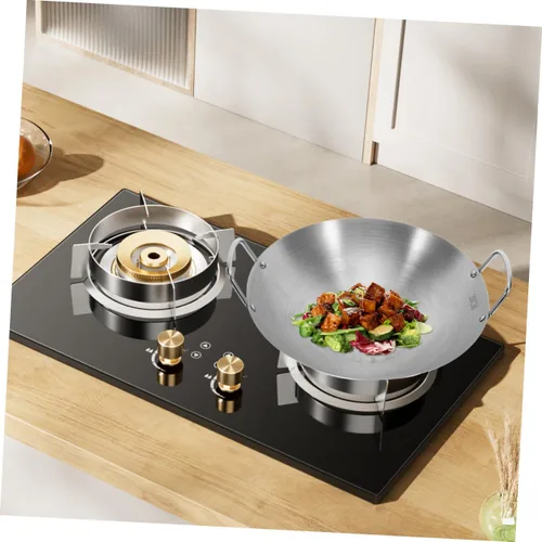 Miniatura 8 de Tofficu Wok - Sartén de acero inoxidable con asa
