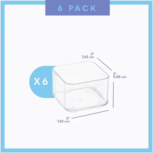 Miniatura 3 de primebox Organizadores de cajones de acrílico transparente de plástico. Baño, cocina, dormitorio, utensilios, cubos organizadores de oficina