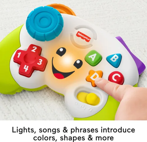 Miniatura 3 de Fisher-Price Juguete para Bebés y Niños Pequeños Controlador de Juego Laugh & Learn, Verde, Actividad de Aprendizaje Musical para Juego
