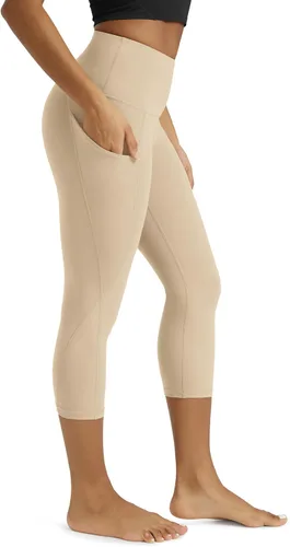 Miniatura 104 de ODODOS - Leggings capri de cintura alta para mujer con bolsillos, control de abdomen, no se transparentan, para entrenamiento atlético, running