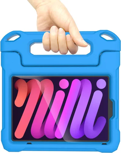 Miniatura 7 de Funda infantil para iPad Mini 7 (A17 Pro) 2024 y 6 (A15) 2021, 8.3 pulgadas de 6ª/7ª generación con protector de pantalla, soporte de mango a prueba