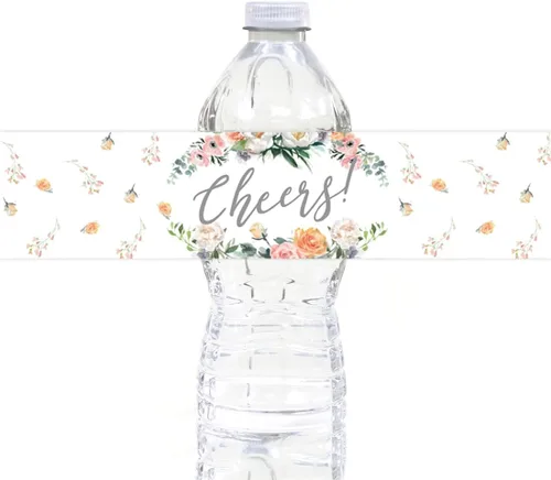 Miniatura 33 de Andaz Press Peach Coral - Colección de fiesta de jardín floral para baby shower, tarjetas de juego de adivinanzas de caramelos, paquete de 30