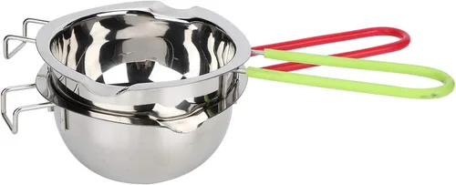 Miniatura 7 de Olla de doble caldera, 2 unidades de 13.5 fl oz de acero inoxidable para fusión, sartén pequeña para leche, chocolate y agua para derretir agua