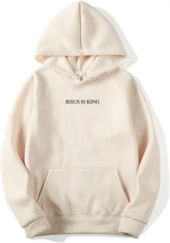 Sudadera con capucha JESÚS ES REY Sudadera cristiana unisex de fe cristiana