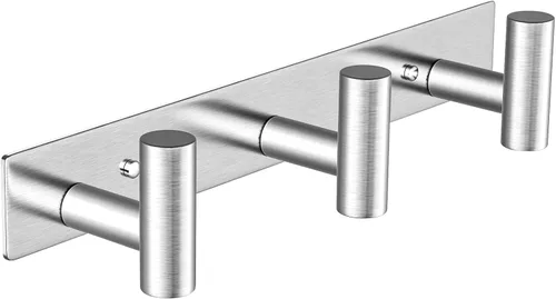 Miniatura 18 de Perchero de Pared Montado - 3 Ganchos, Ganchos de Pared de Acero Inoxidable Resistente para Toalla, Bolso de Abrigo, Perchero para Sombreros
