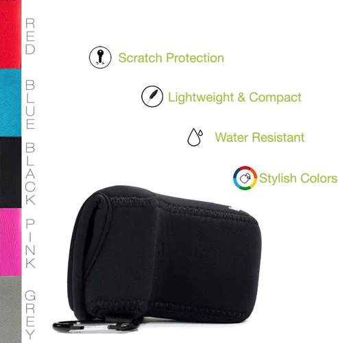 Miniatura 7 de MegaGear Funda para cámara Canon EOS M10 sin espejo con lente de 0.591-1.772 in (negro)