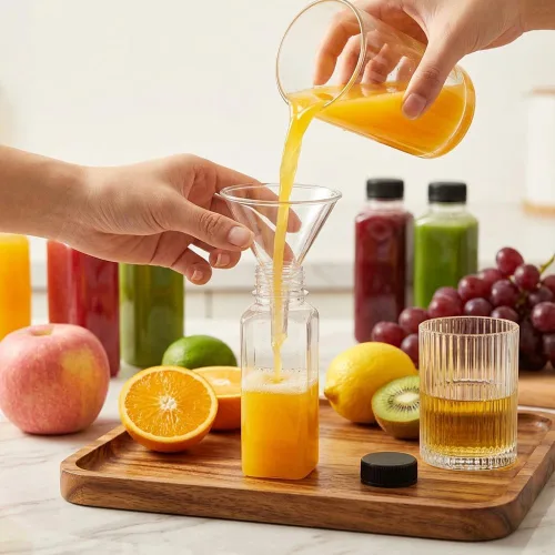 Miniatura 6 de 6 botellas pequeñas de plástico de 2 onzas con tapas, recipientes reutilizables transparentes a granel para bebidas a granel a prueba de fugas