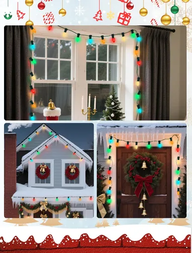 Miniatura 7 de 5 paquetes de bombillas LED C7 para luces navideñas, bombilla nocturna de base E12 de candelabro de ahorro de energía de 0.6W, bombillas de repuesto