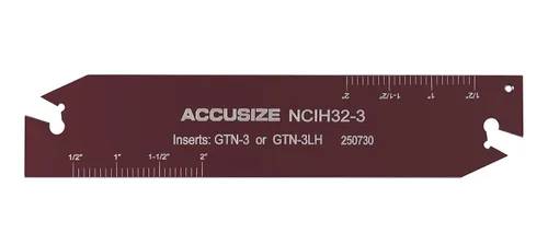 Miniatura 14 de Accusize Industrial Tools para insertos GTN-2, ancho 0.087–0.094 pulgadas, altura 0.75 pulgadas, NCIH19-2 Hoja ajustable de parada positiva