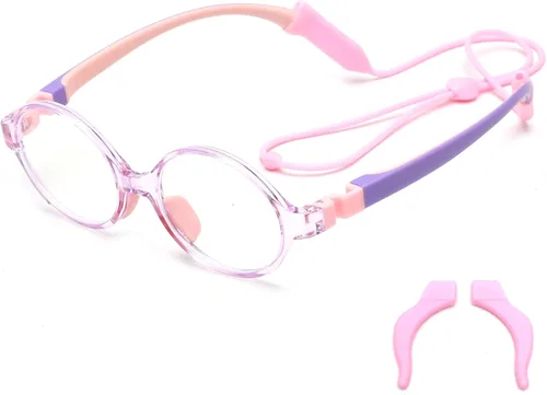 Miniatura 15 de JM Lentes de luz azul para niños, hierbas para juegos de computadora para niñas y niños de 3 a 10 años, lentes anti Blue Ray TR90