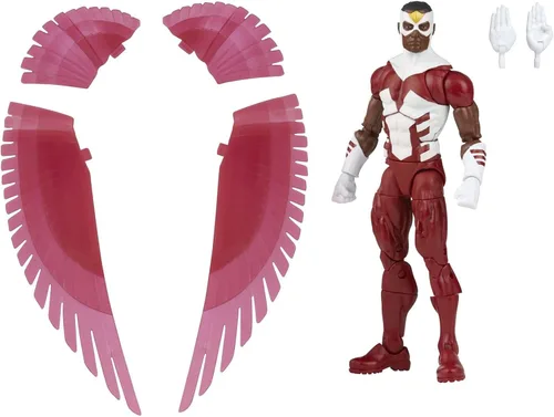 Miniatura 3 de Marvel Legends Series Marvel's Falcon - Figura de acción de 6 pulgadas con embalaje retro juguete, 3 accesorios