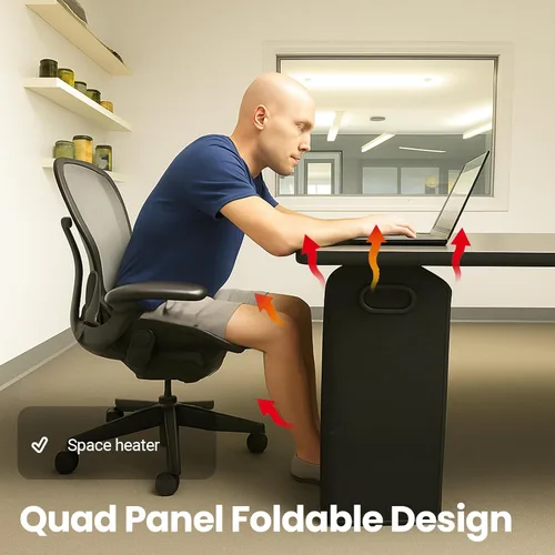 Miniatura 5 de Lavawall - Calentador eléctrico de pared: calentador de espacio portátil para oficina y hogar, temporizador y termostato, seguro y silencioso
