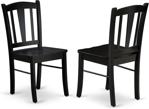 Miniatura 3 de East West Furniture El juego de comedor de 3 piezas AMDL3-BCH-W contiene una mesa de cocina redonda con pedestal y 2 sillas de comedor, 36 x 36