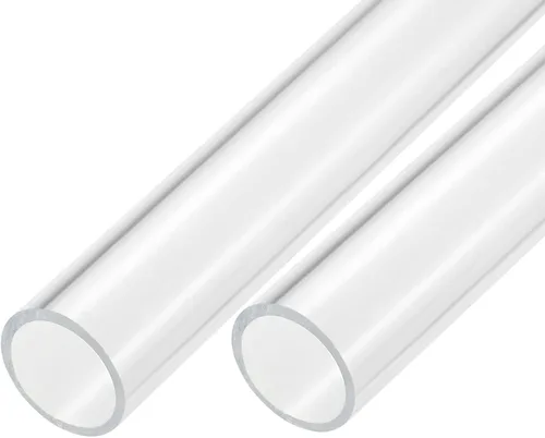 Miniatura 8 de MECCANIXITY Tubo acrílico transparente rígido redondo 18mm (0.7") ID 0.866 in (7/8") OD 14" para lámparas y linternas, sistema de refrigeración por