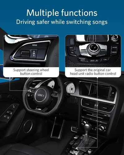 Miniatura 4 de INVERY Adaptador Airdual Bluetooth 5.0 aptX-HD compatible con Audi MMI 3G AMI Music Interface, Audi Symphony, Audi Concert, VW MDI, Mercedes Media