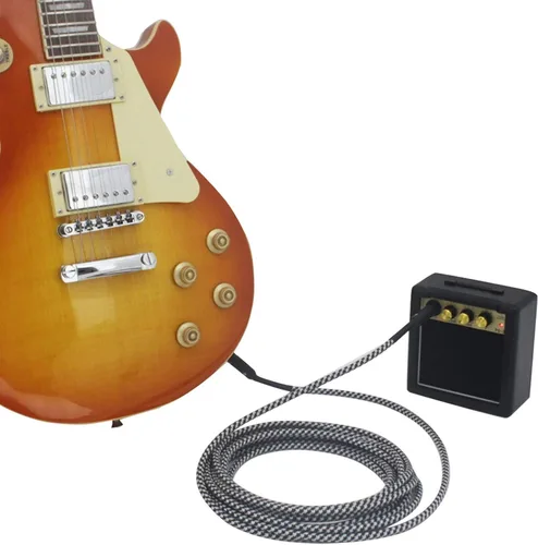 Miniatura 5 de Amplificador de guitarra, amplificador de bajo portátil de 3 W con funciones de control de volumen y tono, amplificador de guitarra para práctica