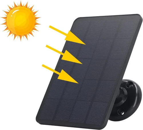 Miniatura 3 de Diydeg Panel solar de 4W 5V para cámara al aire libre, para cámara con interfaz micro USB, para cámara de reflector, energía solar para el sistema