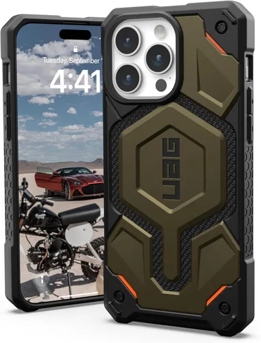 Miniatura 11 de URBAN ARMOR GEAR UAG - Funda compatible con iPhone 15 Pro Max de 6.7 pulgadas, Monarch Pro negro, imán integrado compatible con carga MagSafe, funda