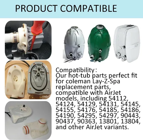 Miniatura 2 de Bomba de agua para bañera de hidromasaje P4071 58113 E02 Kit de reparación para Coleman Lay-Z-Spa con impulsor y ejes Con impulsor y 2 ejes