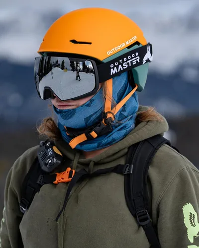 Miniatura 6 de OutdoorMaster Heron - Gafas de esquí con 2 lentes, sin marco, lente magnética intercambiable HD Toric, gafas de snowboard OTG Marco negro A Vlt
