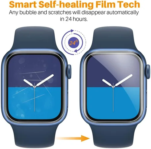 Miniatura 2 de LK 8 Pack para Protector de Pantalla de Apple Watch 44mm Serie 6/5 SE2 [Película Suave Mejorada] [Auto-Reparación] Película Ultradelgada, Protector