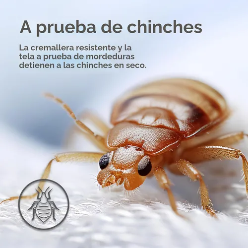 Miniatura 4 de El sistema de defensa para dormir original. Resistente al agua / chinches de cama / a prueba de polvo y ácaros. Recubrimiento de colchón con cierre