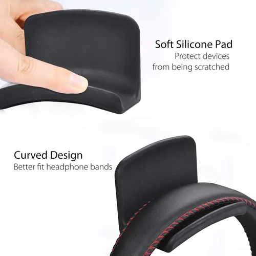Miniatura 3 de Avantree Neetto HS907 - Soporte para colgar auriculares de pared, gancho para auriculares debajo del escritorio, universal