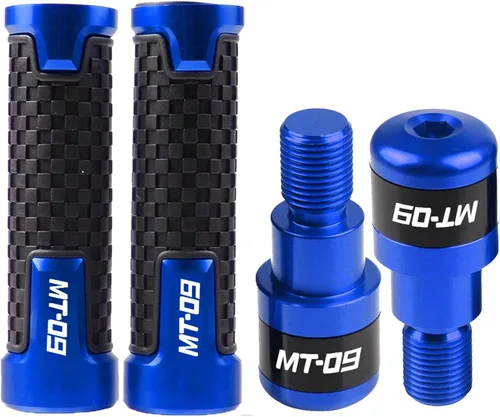 Miniatura 14 de Para Yamaha MT-09 FZ-09 2014 2015 2016 MT09 FZ09 MT FZ 09 Accesorios de motocicleta Manillar Grips Mano extremos Cap (Color : A Negro)