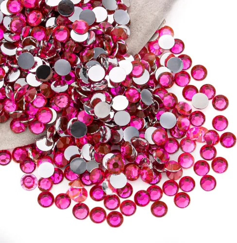 Miniatura 110 de Diamantes de imitación AB verdes a granel, 5000 piezas de diamantes de imitación de fondo plano redondos de gelatina AB sin fijación térmica, gemas