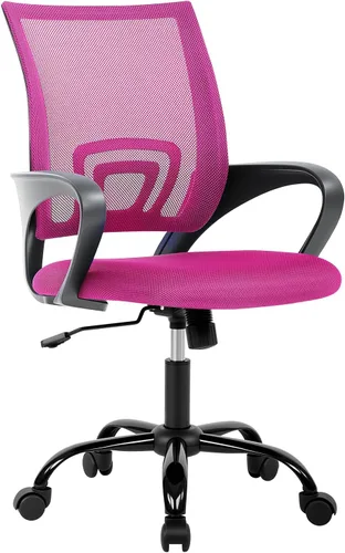 Miniatura 22 de BestOffice Silla de oficina ergonómica de malla para computadora, soporte lumbar, taburete ejecutivo ajustable, silla giratoria con ruedas