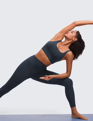 Miniatura 50 de CRZ YOGA Butterluxe - Brasier deportivo con espalda en U para mujer, cuello redondo, acolchado, de bajo impacto, para yoga, entrenamiento