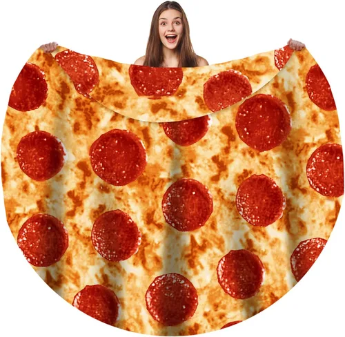 Miniatura 11 de Bcareself Manta de Tortilla 2.0 de Doble Cara Tamaño Adulto Gigante de Doble Cara para Niños Divertida Realista de Comida Personalizada Manta