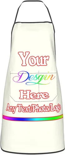 Miniatura 44 de Delantal de diseño personalizado para mujeres y hombres con bolsillos, delantal de cocina personalizado, diseño de logotipo de texto