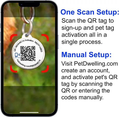 Miniatura 4 de Pet Dwelling Etiquetas inteligentes de identificación de mascotas QR + NFC para perros, duraderas e impermeables, etiquetas inteligentes
