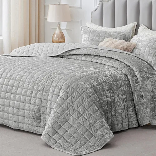 Miniatura 12 de BEDELITE Juego de edredón de terciopelo tamaño Queen – Juego de ropa de cama de terciopelo de lujo de 3 piezas, suave y acogedor color negro, colcha