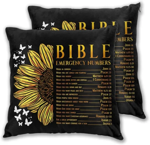 Miniatura 30 de Juego de 2 fundas de almohada para sofá, oficina, dormitorio, decoración del hogar, 18 x 18 pulgadas