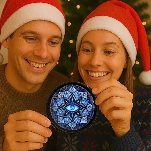 Miniatura 4 de Adorno de atrapasoles de cristal con diseño de mal de ojo, decoraciones de Navidad, adornos de Navidad para árbol, ideas de regalo de vacaciones