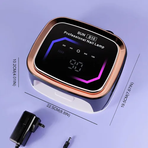 Miniatura 3 de LIMEGIRL Lámpara de uñas negra inalámbrica para Gel X, lámpara LED profesional de secado de uñas UV para esmalte de uñas de gel, secador de uñas