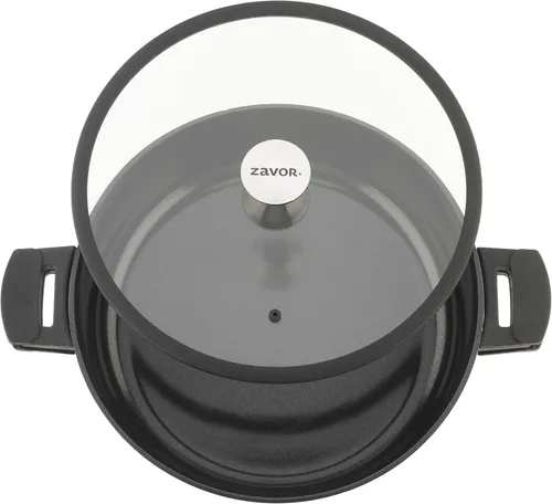 Miniatura 5 de ZAVOR Noir - Sartén para saltear de 6 cuartos de galón, aluminio fundido de alta calidad con revestimiento de cerámica antiadherente a base