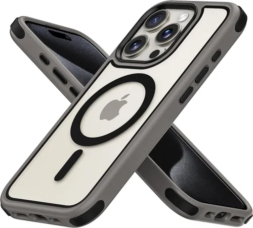 Miniatura 16 de Mobnano Funda para iPhone 13 Pro, compatible con MagSafe, funda transparente con anillo magnético, diseño multicolor protector a prueba de golpes