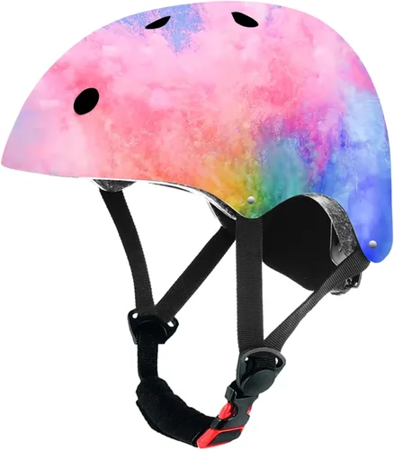 Miniatura 8 de Casco de bicicleta ajustable con gradiente de color para niños pequeños de 3-5-8-14+ años, niñas y niños. Casco para monopatín y bicicleta