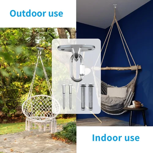 Miniatura 5 de Dakzhou Heavy Duty Swing Hanger Swing Brackets Wooden and Concrete Bolts 2000 lb Capacity Playground Porch Yoga Seat Trapeze SwingSets Indoor Outdoor