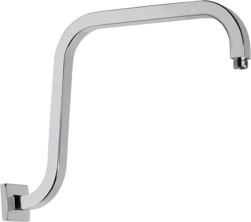 Miniatura 7 de PHASAT Brazo de ducha en forma de "S", brazo de ducha de 16.65 pulgadas de alto con brida, reemplazo de brazo de extensión de cabezal de ducha