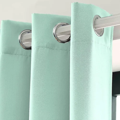 Miniatura 8 de LA PALMA Cortinas opacas con aislamiento térmico y ojales, para sala de estar, dormitorio, paquete de 2 paneles