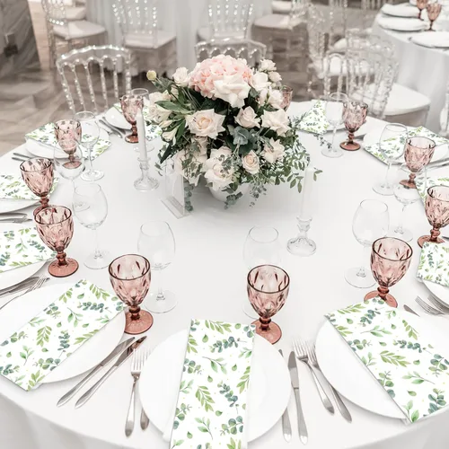 Miniatura 5 de 50 servilletas desechables de papel de eucalipto para invitados, toallas de papel suaves y absorbentes, para baño, cocina, fiestas, cenas o eventos